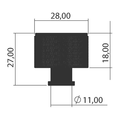 TIRADOR POINT Negro 28x27mm 85000395