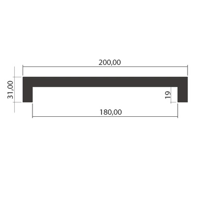 TIRADOR QUAD 205mm Negro 85000401