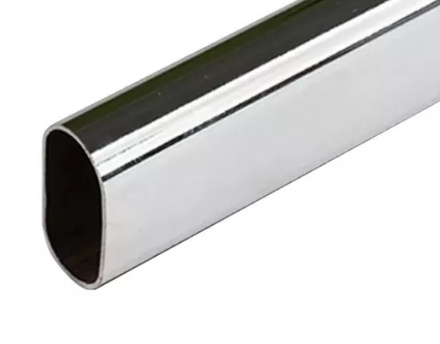 CAÑO OVAL CROMADO 3m
