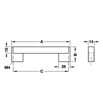MANIJA PUENTE ALUMINIO HAFELE 10088949