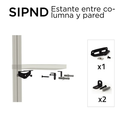 SOPORTE ESTANTE COLUMNA/PARED SIP NEGRO D 85000519