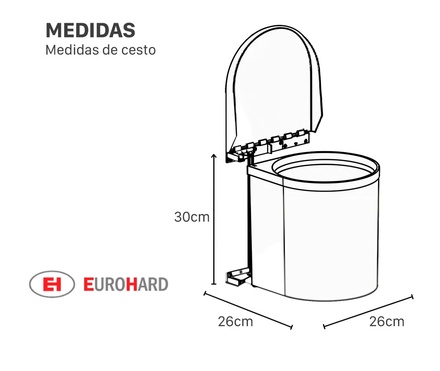 CESTO 12L EUROHARD BLANCO 5231