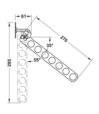 SOPORTE REBATIBLE HAFELE