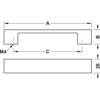 MANIJA PLAST. CROMO160mm 11487203