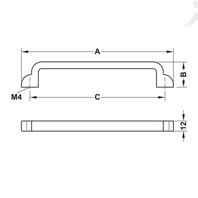 TIRADOR 180X30mm HAFELE 10661044