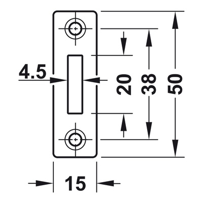 CERRADURA PARA VIDRIO 23320210