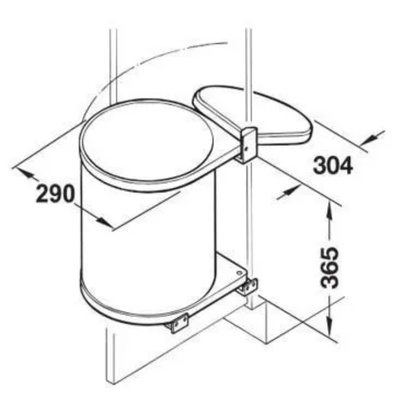 CESTO HAFELE BLANCO 15L