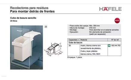 CESTO 20L BLANCO 50244703
