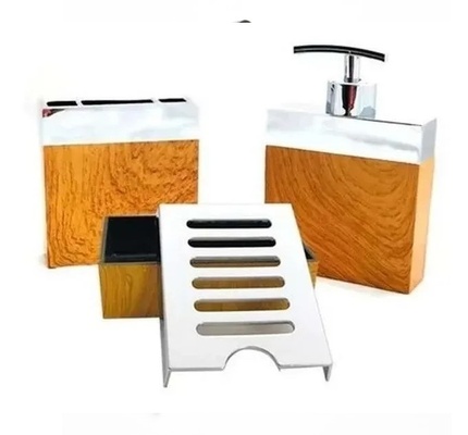 KIT JABONERA CEPILLOS MADERA 40066