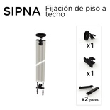 FIJACION COLUMNA/TECHO SIP NEGRO A 85000516