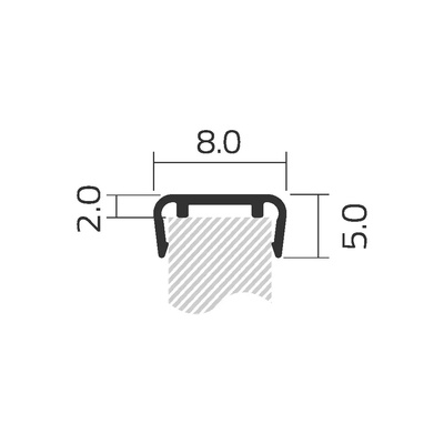 TAPACANTO ALUMINIO U 6mm 5203