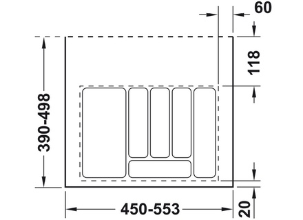 CUBIERTERO PVC 550 BLANCO