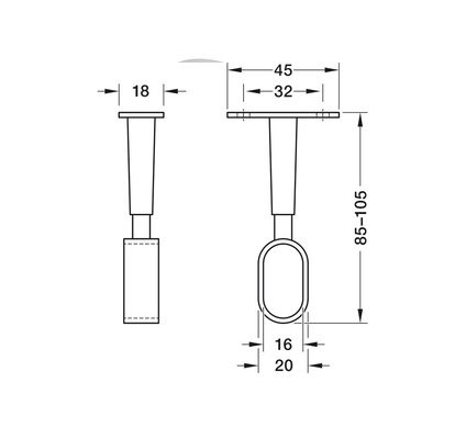 SOPORTE CENTRAL HAFELE
