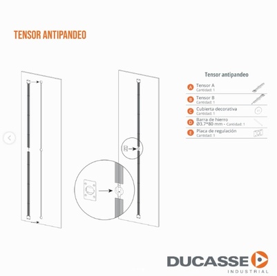 TENSOR de puerta DUCASSE 85000553