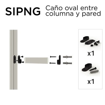 SOPORTE SIP NEGRO G COLUMNA/PARED 85000522