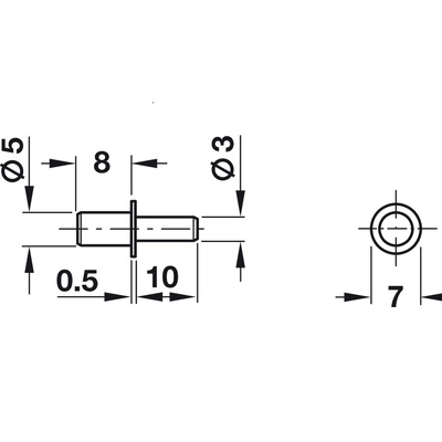 SOPORTE PARA ESTANTE 3/5mm 500u 28243727