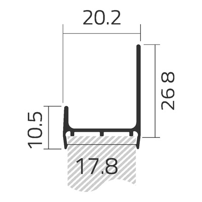 PERFIL MJ18N NEGRO 85000479