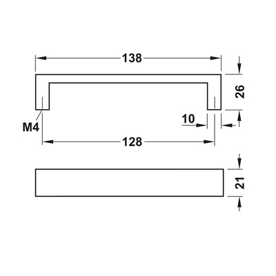 MANIJA ALUMINIO HAFELE 11073904
