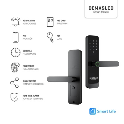 CERRADURA BIOMETRICA SMART WIFI 85000190