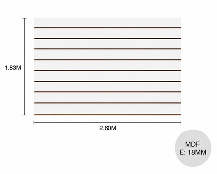 MDF EGGER RANURADO BLANCO 18mm